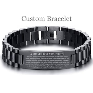 Architect Prayer Gift, Architect Christmas Gift, Architects Student Personalized Bracelet Gifts Thank you Architects Appreciation Bracelet