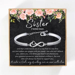 Sister Definition Bracelet Gift Sister Personalized Bracelet for Sister Graduation Sentimental Jewelry for Birthday, Christmas Gifts