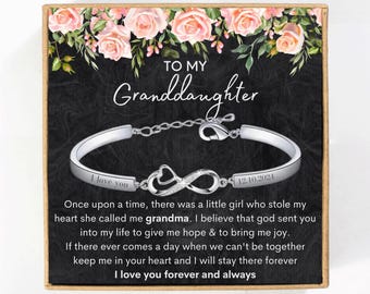 Granddaughter Bracelet from grandmother, Granddaughter Christmas Personalized Jewelry Gift Birthday Gift To My Beautiful Granddaughter Gift