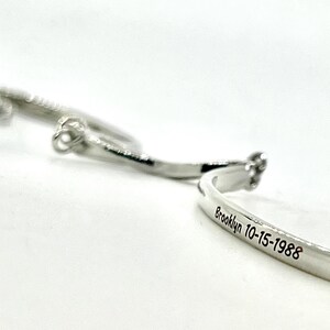 Baptism Gift Bracelet for Goddaughter Baptized in Christ Infinity Heart Jewelry Custom Engraved Name Date Christian Keepsake for Girls immagine 2