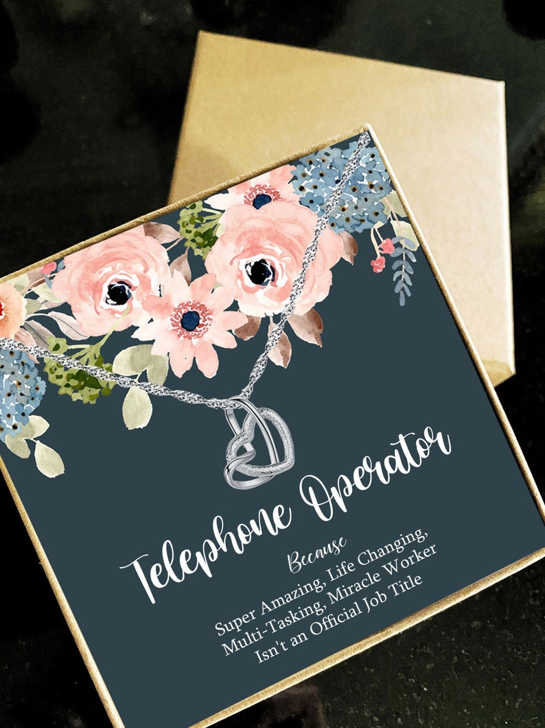 Birthday Telephone operator Gift for Women Telephone operator Appreciation Necklace for Telephone operator Telephone operator Gifts