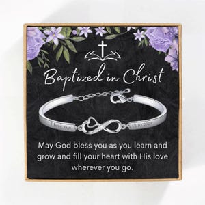baptism gift, christian bracelet, baptized in christ, goddaughter baptism gift, engraved bracelet, baptism faith bracelet, religious christening gift for girl, custom name bracelet, christian gift for daughter, godparents gift, baby baptism jewelry