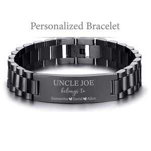 Uncle Gift. This Uncle Belongs To Bracelet, From Nephew Niece, Personalised Gift for Uncle, Uncle Birthday Gift Uncle Christmas Gifts