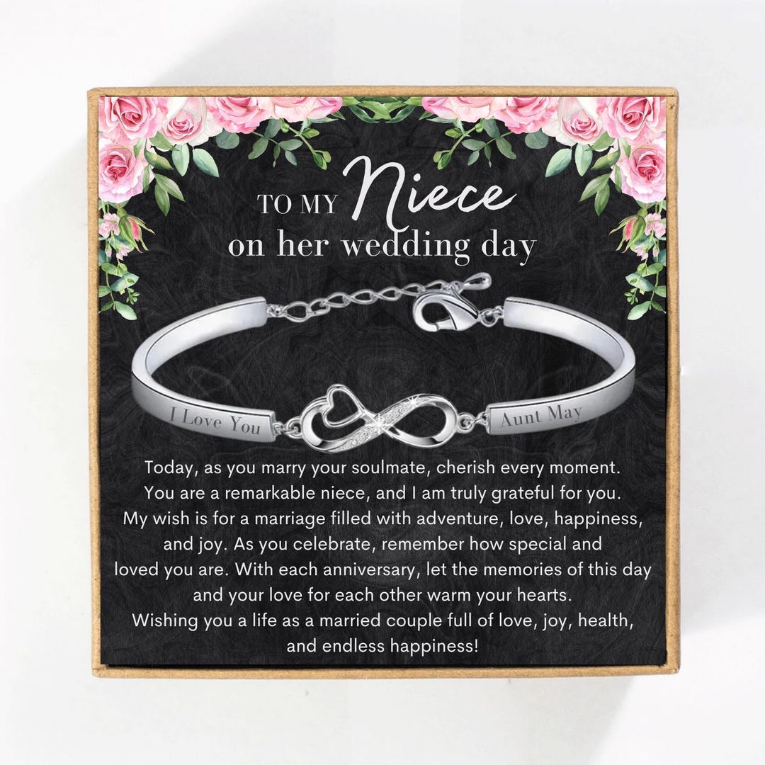 To My Niece on Her Wedding Day Bracelet, Niece Wedding Gifts From Aunt ...