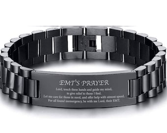 Gift for EMT's Prayer Bracelet Christmas Emergency Medical technician Prayer Emt Paramedic Appreciation Gift Paramedic Thank You Custom name