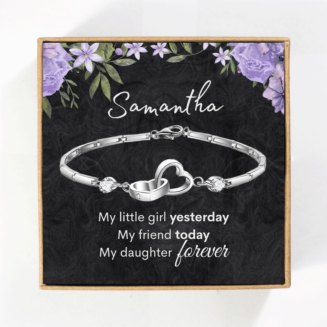 To My Daughter on Her Wedding Day Daughter Forever Bracelet With Message Card ,gift for Daughter