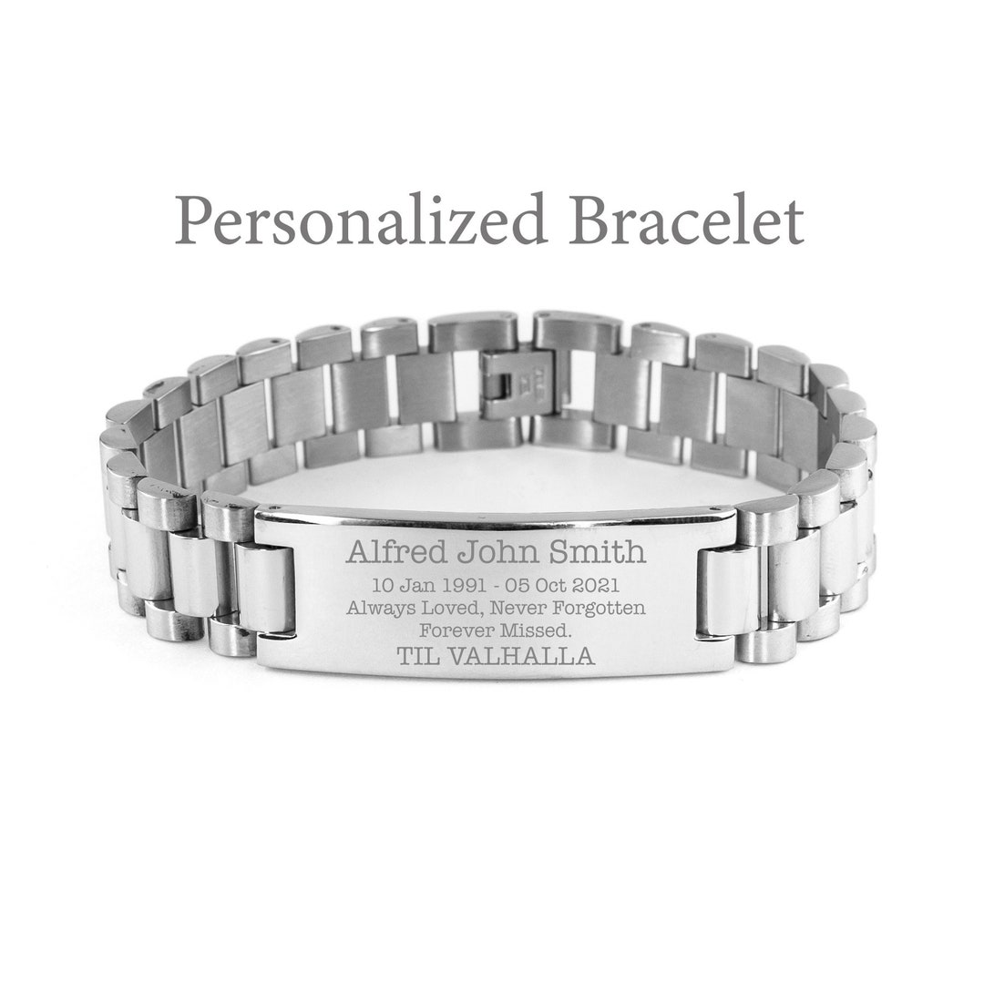 Personalized Police Officers Memorial Bracelet Memorial for Men