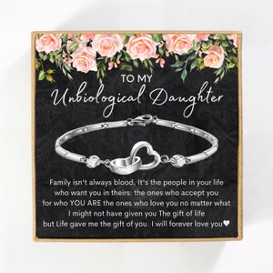 Unbiological Daughter Bracelet Christmas Gift, To My Unbiological Daughter Gifts, Unbiological Daughter Birthday Gifts Personalized Gifts