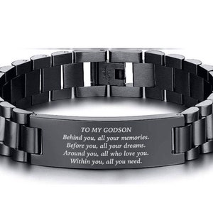 Gifts for Godson Gift Bracelet Godson Graduation Gift, Gifts for Godson from Godmother, Godson Gift from Godmother,Personalized Godson Gift