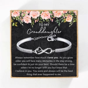 To My Granddaughter Personalized  Bracelet, Graduation Granddaughter Gift Custom Name Sentimental Grandchild Birthday Christmas Jewelry gift