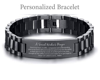 Social Worker Bracelet Gifts Social Worker Christian Gifts A Social Worker's Prayer Gifts for Coworker, Thank you Social Worker Appreciation