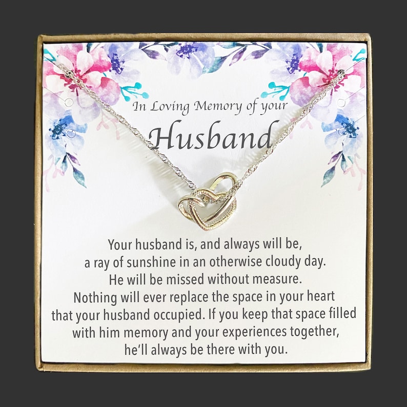 In Memory of Your Husband Loss of Husband Gift Necklace Etsy