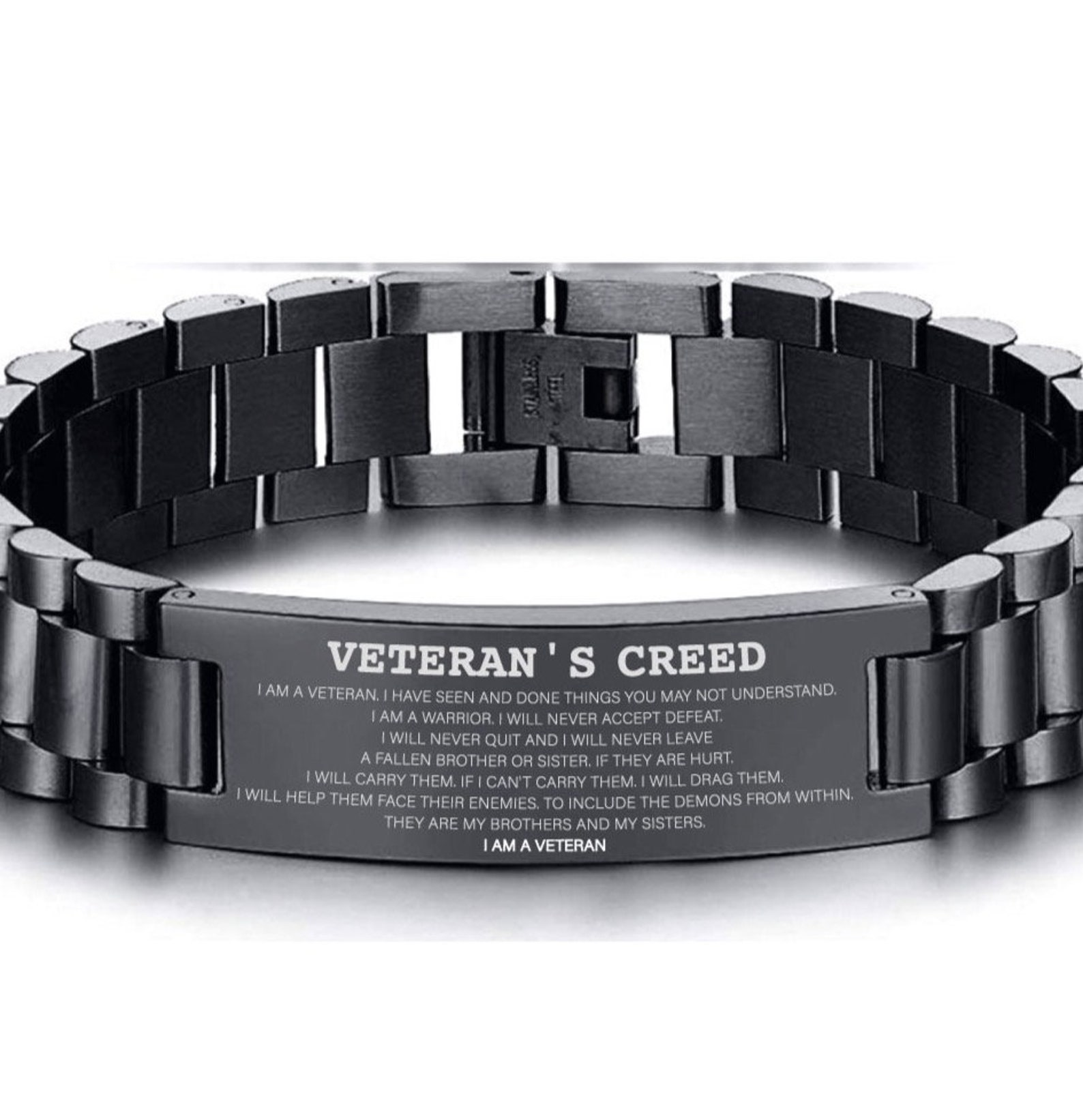 Veterans Creed Bracelet Veteran Gift for Veteran Engraved Etsy