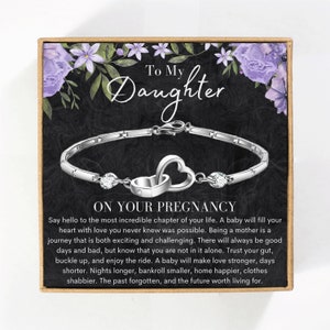 To Daughter On Pregnancy Gift, First Time Mom Gift, Pregnant Daughter Bracelet, Baby Shower Gift for Daughter, Gift to Daughter from Mom