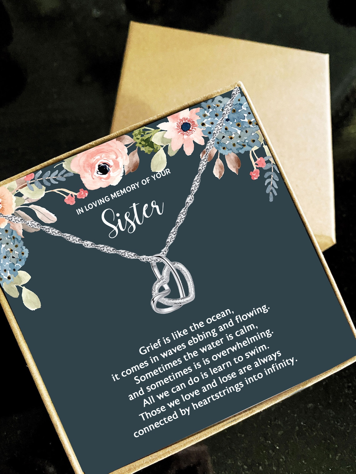 Loss of Sister Gift Sister Remembrance Necklace Sister Grief Etsy