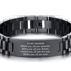 Personalized Nephew Gift, To My Nephew Congratulations Gift Nephew Graduation Nephew Birthday Nephew Bracelet Nephew Gift from Aunt Uncle