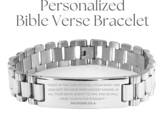 Custom Bible Verse Bracelet for Men Personalized Christian Bracelet, Religious Jewelry for him Handmade Christian Jewelry gift Bible Quotes
