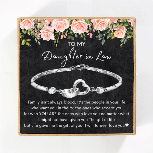 Daughter in law Bracelet Christmas Gift, To My Daughter in law Gifts from mother in law, Daughter in law Birthday Gifts Personalized Gifts