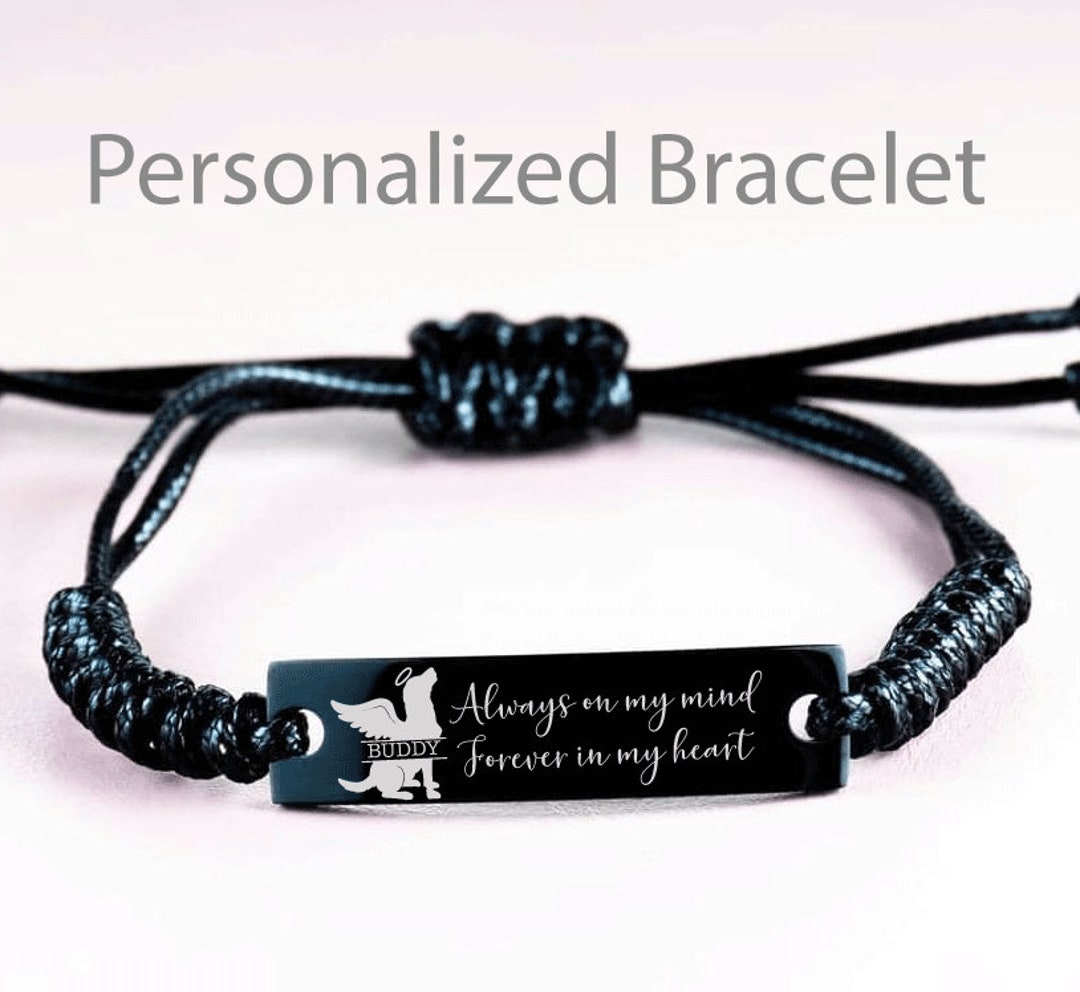 Personalized Dog Memorial Bracelet for Dog Loss Gifts Dog Sympathy Gift