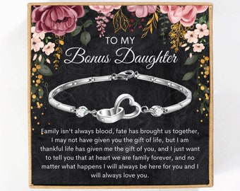 To My Bonus Daughter Bracelet Gift from Mother, Bonus Daughter Graduation Gifts, Gift for Bonus Daughter from Stepmom, Step daughter Gift