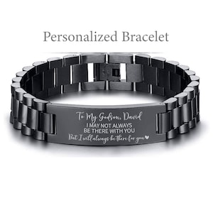 Godson Gift. Personalized Name Godson Bracelet, Godson gifts from godmother, Godson Christmas Gifts, Godson I will always be there for you