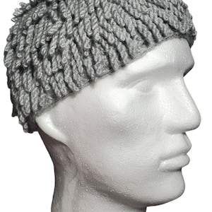 ZZ Top hat Billy Gibbons hat african nudu hat chemo wig dreadlock wig dreadlocks beanie Bamileke hat chemo beanie fingerlings crochet Silvr