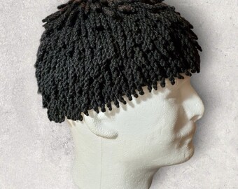 African Nudu Hat Billy Gibbon hat ZZ Top hat  chemo beanie dreadlock wig dreadlocks beanie Bamileke hat chemo wig dreadlock crochet hat.21#3