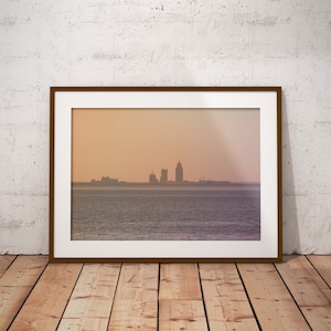 Mobile Alabama skyline printable, gulf coast wall art,Mobile Bay printable