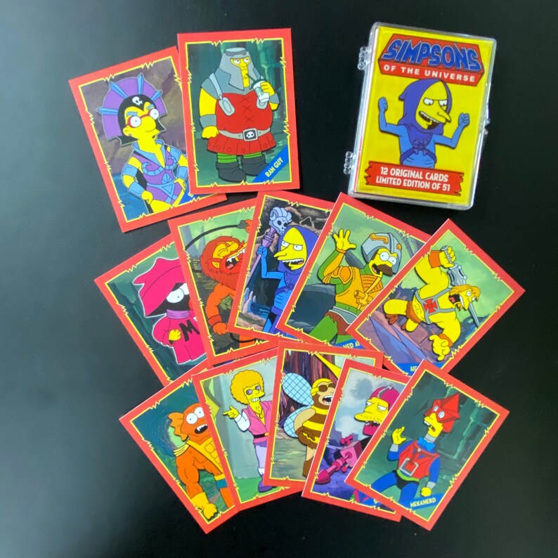 Simpsons of the Universe Trading Card set limited edition of Etsy