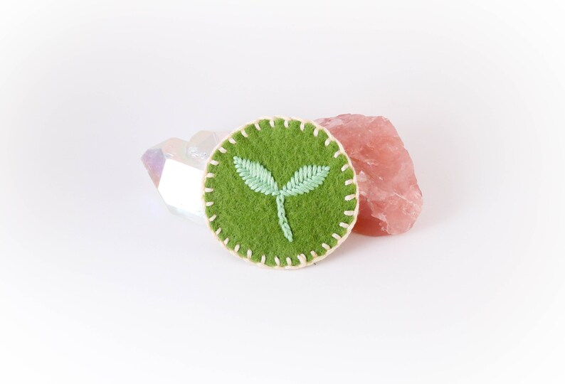 iron-on embroidered sprout 2 patch