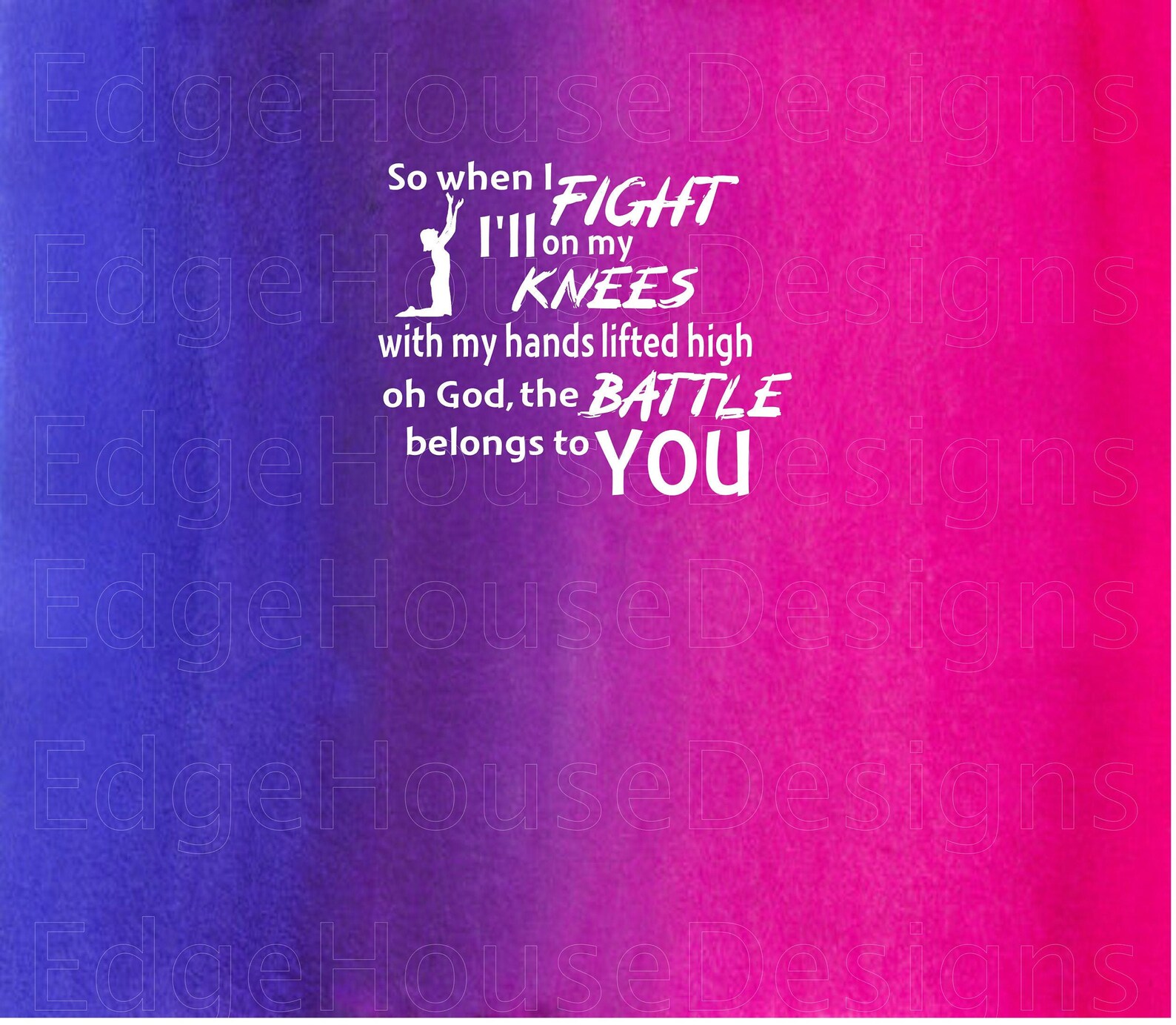 So When I Fight I Fight on My Knees Song 20oz Tumbler Etsy