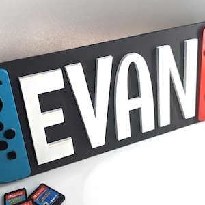 Nintendo Switch Inspired Name Sign / Gamer / Personalized