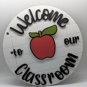 Welcome to Our Classroom Sign, with 13 swappable themes!