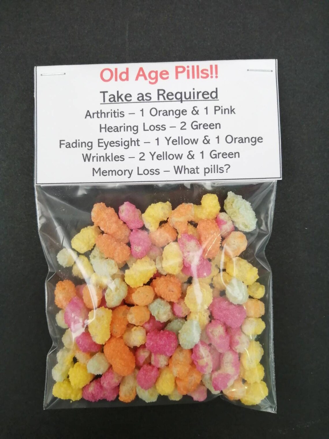 Old Age Pills Joke/ Novelty Birthday/christmas Gift Etsy UK