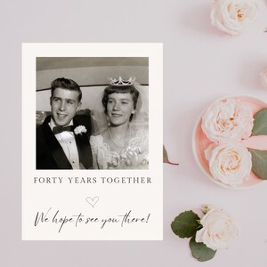 40th Anniversary Invitation Template, Anniversary Party Invitation ...