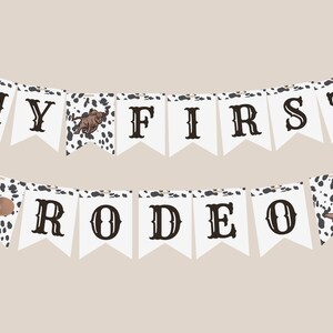 FIRST RODEO One Birthday Banner, Wild West 1st Birthday Party Decor ...