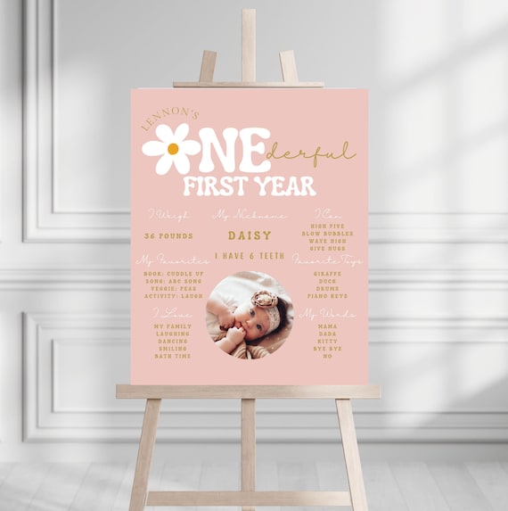 1st Birthday Milestone Sign, Miss Onederful Milestone Board, 1st Birthday Girl, First Birthday Milestone Sign, Little Miss Onederful 722MP