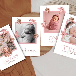 Editable Thanksgiving Fall Milestone Photo Banner, Oh What Fun, First Birthday Photo Banner, Little Turkey Birthday, Instant Download 018YB