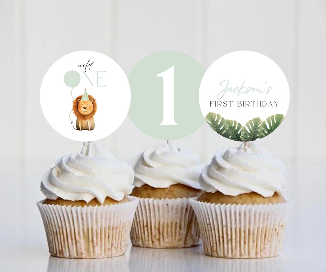 Wild One Birthday Cupcake Toppers, Wild One Birthday Cupcake Toppers ...