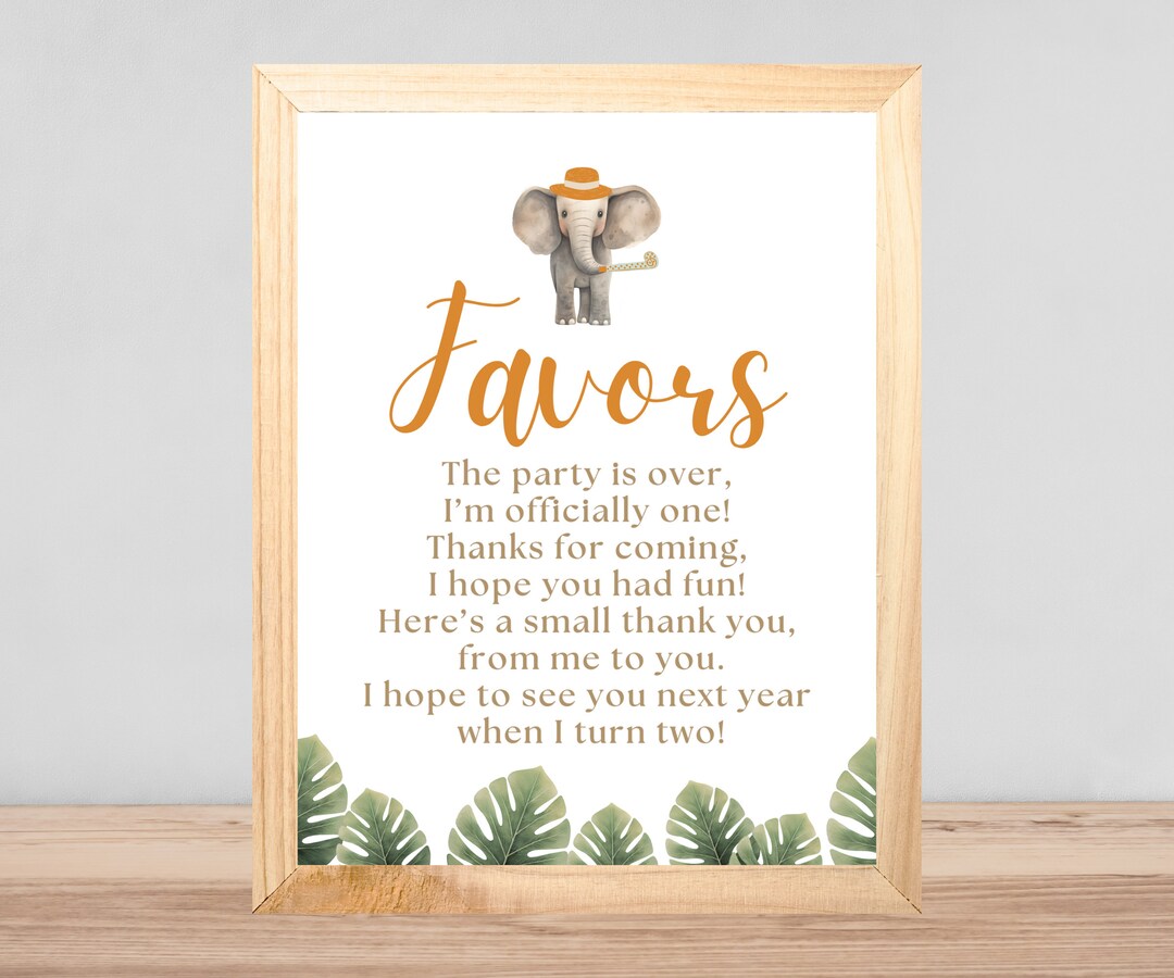Wild One Birthday Favors Sign, Wild One Birthday Treat Sign, Wild One ...