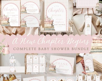 Storybook Baby Shower Bundle, Coquette Books, A New Chapter Will Soon Begin Baby Bundle, A New Chapter Baby Shower Bundle, 579D