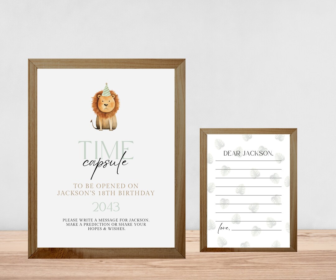 Wild One Birthday Time Capsule Sign, Wild One Birthday Guest Book, Wild ...