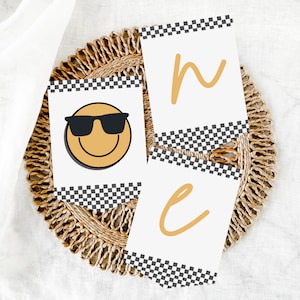 One Happy Dude Birthday Banner, Smiley Face 1st Birthday Party Decor, Boy 1st Birthday Template, One Happy Dude Banner, Template 726OB2