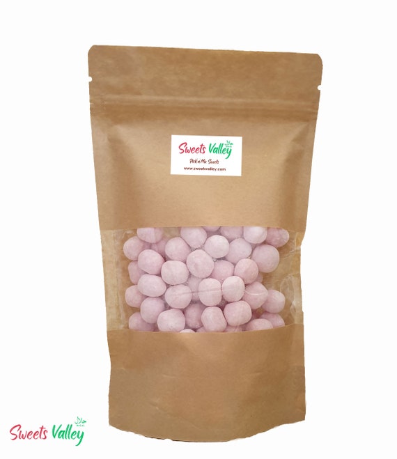 Pink Strawberry Flavour Bonbons Retro Chewey Tradional Sweets Pick N Mix  HALAL Suitable for Vegitarians 500g 