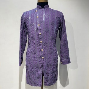 CUSTOM FIT Mens Wear, Party Wear, Indian mirror Kurta, Desi Wear, Kurta Pajama Bollywood Style Kurta Pajama For Men Wedding Ethnic Men Kurta