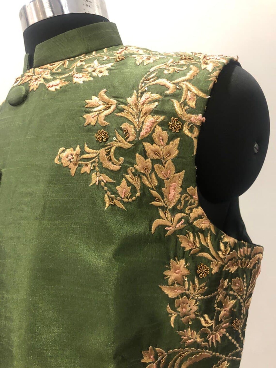 Hand Embroidered Nehru Jacket mens nehru jacket to be worn Etsy