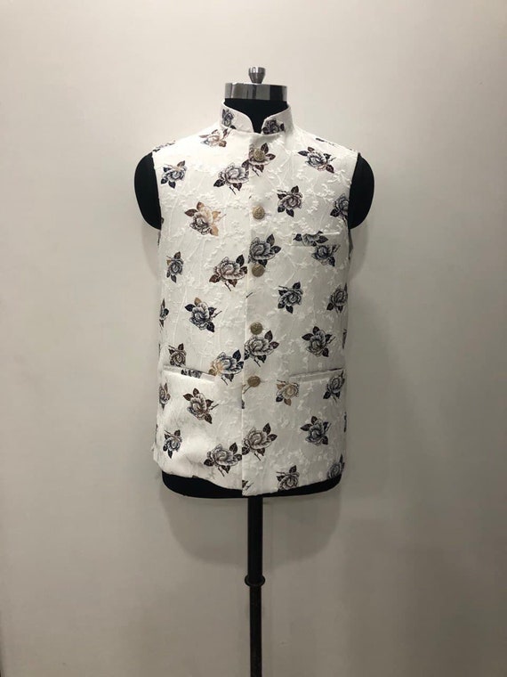 Handmade Mens Printed Nehru Jacketnehru Jacket for Mens to Be Worn With Kurta Pajamakurta for Menmens Wedding Wear Outfits Etsy
