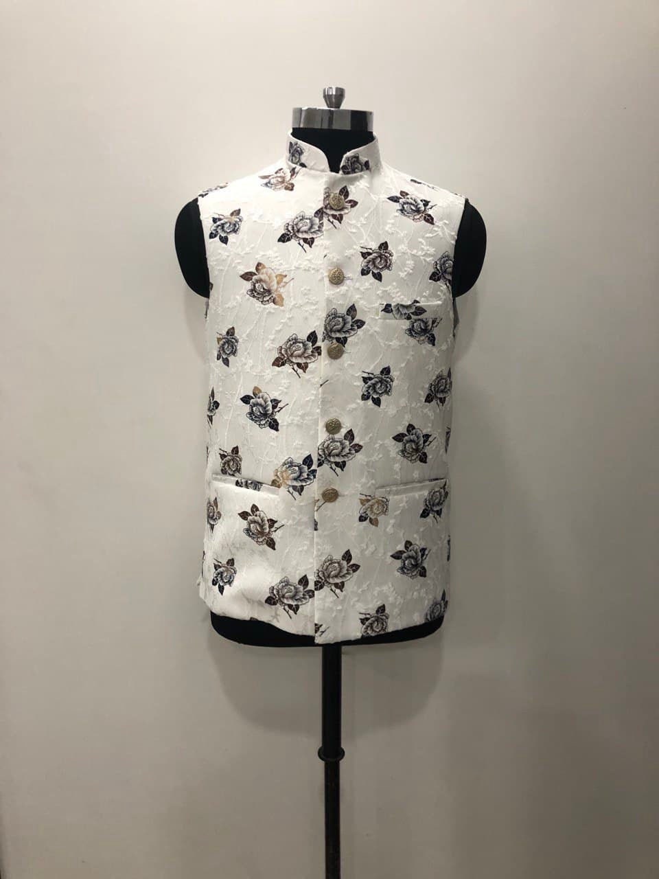 nehru jacket for men printed