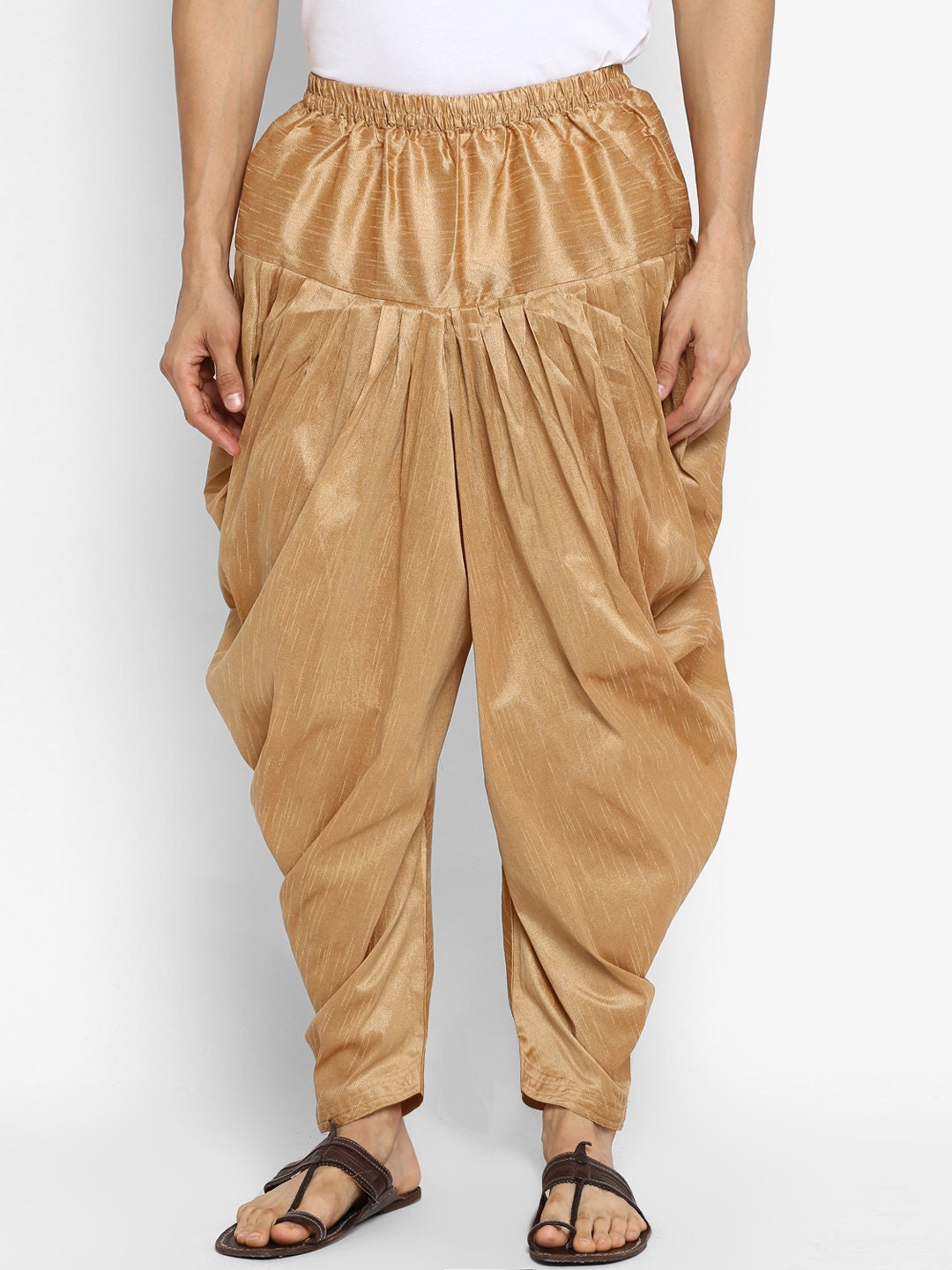 Buy Yellow Cotton Silk Plain Draped Dhoti Pant For Men by Aryavir Malhotra  Online at Aza Fashions.