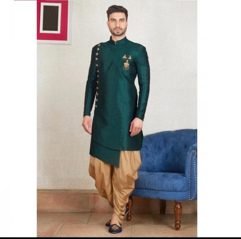 Mens Asymmetrical Indowestern Sherwani| Sherwani Men |mens wedding dresses|indian wedding outfits for men |indian sherwani dress for men 